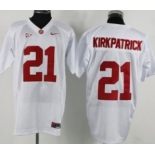 Alabama Crimson Tide #21 Kirkpatrick White Jersey