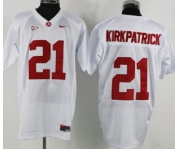 Alabama Crimson Tide #21 Kirkpatrick White Jersey