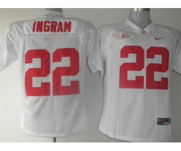 Alabama Crimson Tide #22 Ingram White Jersey