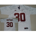 Alabama Crimson Tide #30 Tim Hightower White Jersey