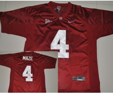 Alabama Crimson Tide #4 Marquis Maze Red Jersey