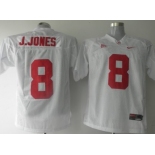Alabama Crimson Tide #8 J.Jones White Jersey
