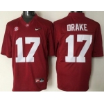 Men's Alabama Crimson Tide #17 Kenyan Drake Red 2016 Playoff Diamond Quest College Football Nike Limited Jersey