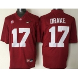 Men's Alabama Crimson Tide #17 Kenyan Drake Red 2016 Playoff Diamond Quest College Football Nike Limited Jersey