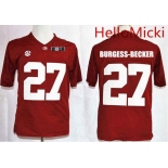 Men's Alabama Crimson Tide #27 Shawn Burgess-Becker Red 2016 BCS College Football Nike Limited Jersey