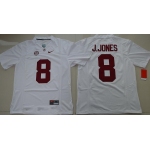 Men's Alabama Crimson Tide #8 Julio Jones White Limited Stitched College Football Nike NCAA Jersey