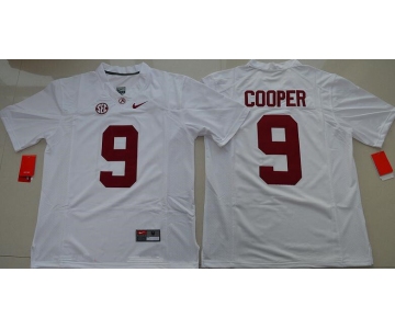 Men's Alabama Crimson Tide #9 Amari Cooper White Limited Stitched College Football Nike NCAA Jersey