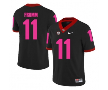 Georgia Bulldogs 11 Jake Fromm Black Breast Cancer Awareness College Football Jersey