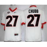 Georgia Bulldogs #27 Nick Chubb 2014 White Limited Jersey