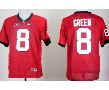 Georgia Bulldogs #8 A.J. Green Red Jersey