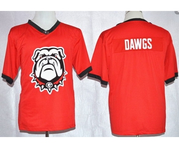 Georgia Bulldogs Blank Dawgs Team Pride Fashion Red Jersey