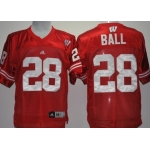 Wisconsin Badgers #28 Montee Ball Red Jersey