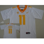 Men's Tennessee Volunteers #11 Joshua Dobbs White Stitched NCAA Nike College Football Jersey