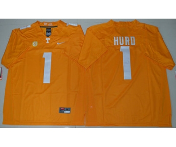 Tennessee Vols #1 Jalen Hurd Dobbs Orange College Jersey