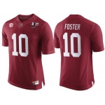 Men's Alabama Crimson Tide #10 Reuben Foster Red 2017 Championship Game Patch Stitched CFP Nike Limited Jersey