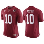 Men's Alabama Crimson Tide #10 Reuben Foster Red 2017 Championship Game Patch Stitched CFP Nike Limited Jersey