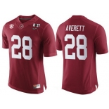 Men's Alabama Crimson Tide #28 Anthony Averett Red 2017 Championship Game Patch Stitched CFP Nike Limited Jersey