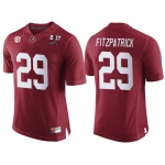 Men's Alabama Crimson Tide #29 Minkah Fitzpatrick Red 2017 Championship Game Patch Stitched CFP Nike Limited Jersey