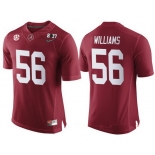 Men's Alabama Crimson Tide #56 Tim Williams Red 2017 Championship Game Patch Stitched CFP Nike Limited Jersey