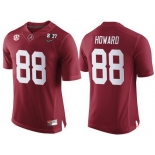 Men's Alabama Crimson Tide #88 O.J. Howard Red 2017 Championship Game Patch Stitched CFP Nike Limited Jersey