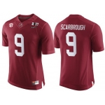 Men's Alabama Crimson Tide #9 Bo Scarbrough Red 2017 Championship Game Patch Stitched CFP Nike Limited Jersey