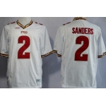 Florida State Seminoles #2 Deion Sanders 2013 White Jersey