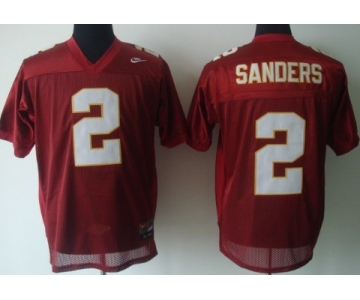 Florida State Seminoles #2 Deion Sanders Red Jersey