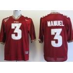 Florida State Seminoles #3 E.J. Manuel Red Jersey