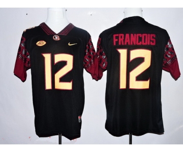 Men's Florida State Seminoles #12 Deondre Francois Black Stitched College Football 2016 Nike NCAA Jersey