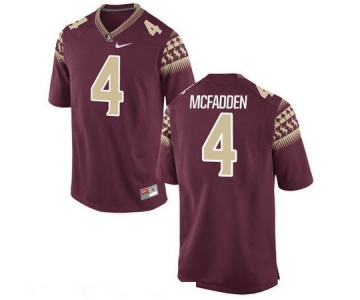 Men's Florida State Seminoles #4 Tarvarus McFadden Red Stitched College Football 2016 Nike NCAA Jersey