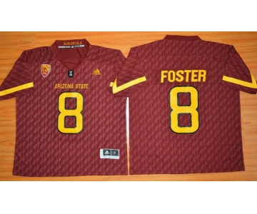 Men's Arizona State Sun Devils #8 D.J. Foster Red Desert Ice 2015 College Football Jersey