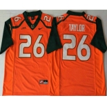 Men's Miami Hurricanes #26 Sean Taylor Orange Stitched NCAA Nike College Football Jersey