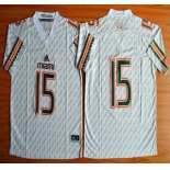 Miami Hurricanes #15 Brad Kaaya White 2015 College Football Jersey