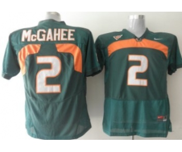 Miami Hurricanes #2 McGahee Green Jersey