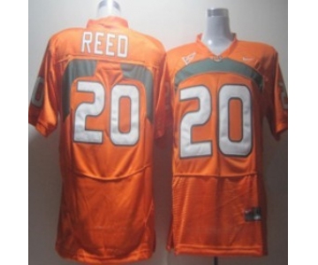 Miami Hurricanes #20 Reed Orange Jersey