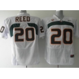 Miami Hurricanes #20 Reed White Jersey