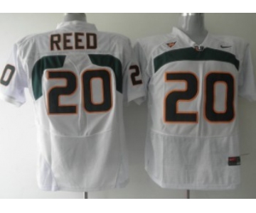 Miami Hurricanes #20 Reed White Jersey