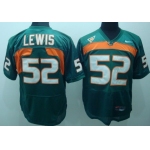 Miami Hurricanes #52 Lewis Green Jersey