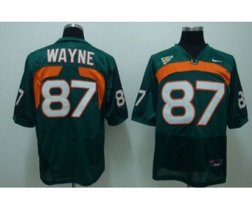 Miami Hurricanes #87 Wayne Green Jersey
