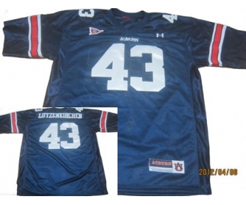 Auburn Tigers #43 Philip Lutzenkirchen Navy Blue Throwback Jersey