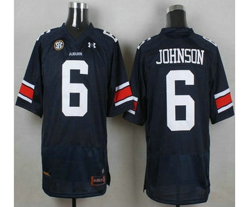 Auburn Tigers #6 Jeremy Johnson Navy Blue College Football Under Armour Jersey