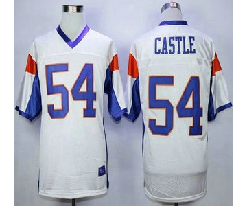 Blue Mountain State #54 Thad Castle White 2015 College Football Jersey
