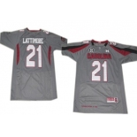 South Carolina Gamecocks #21 Marcus Lattimore Gray Jersey