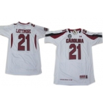 South Carolina Gamecocks #21 Marcus Lattimore White Jersey