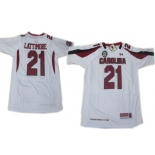 South Carolina Gamecocks #21 Marcus Lattimore White Jersey