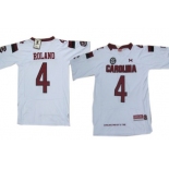 South Carolina Gamecocks #4 Shaq Roland 2013 White Jersey