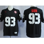 Nebraska Cornhuskers #93 Ndamukong Suh 2013 Black Jersey