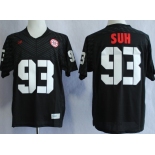 Nebraska Cornhuskers #93 Ndamukong Suh 2013 Black Jersey