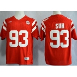 Nebraska Cornhuskers #93 Ndamukong Suh 2013 Red Jersey