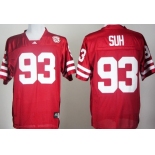Nebraska Cornhuskers #93 Ndamukong Suh Red Jersey